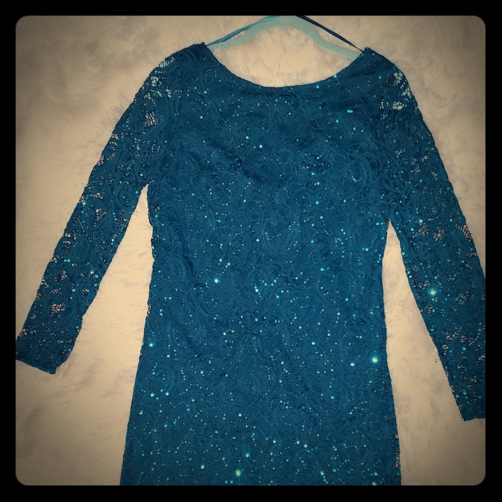 Emerald sequin midi dress